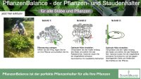 PflanzenBalance, Größe S der Pflanzenhalter Staudenhalter | individuell verstellbar | robust und witterungsbeständig | perfekt für Stauden, Sträucher, Blumen und Gräser | Größe S von Ø15-25cm